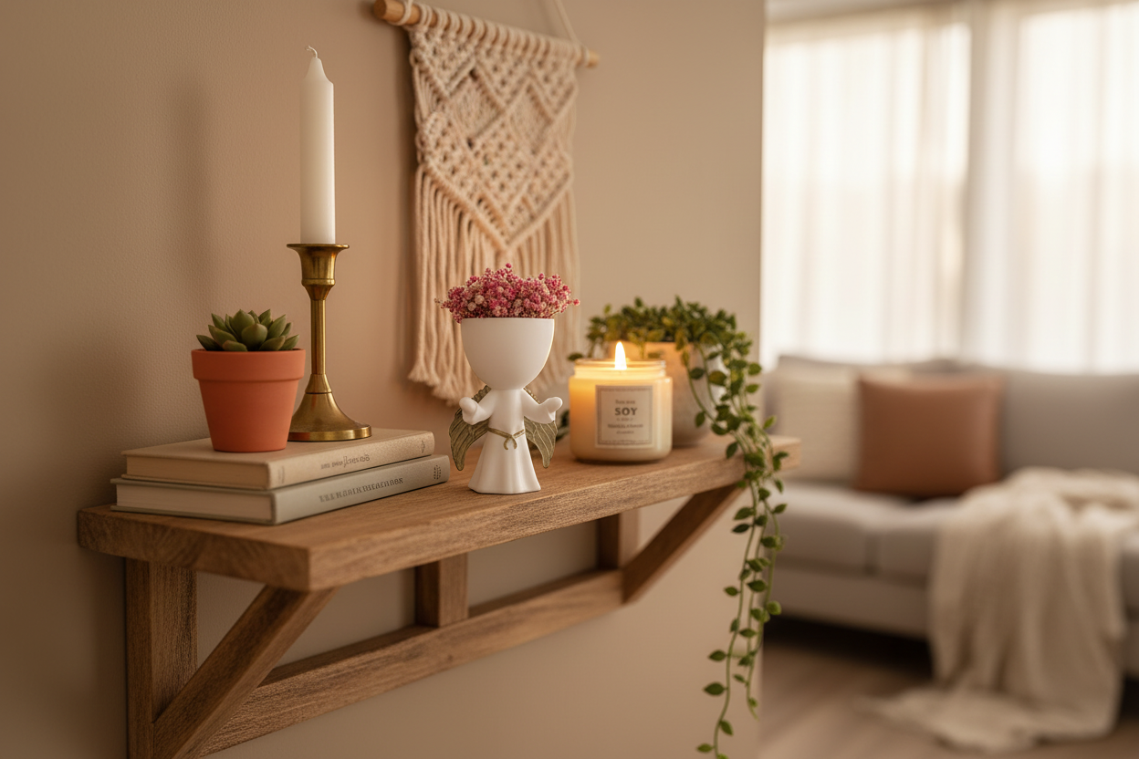Matera Ángel con Alas Doradas - Decoración Impresa en 3D