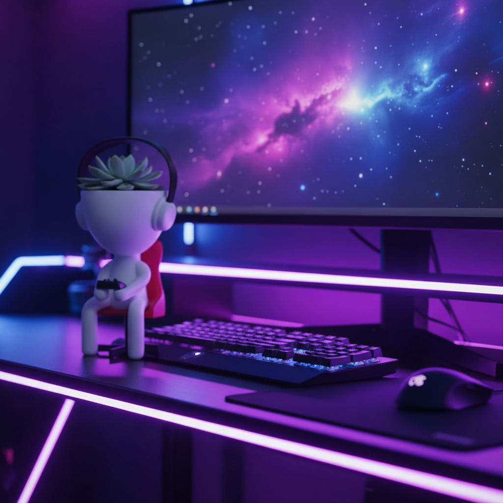 Producto gamer primer plano